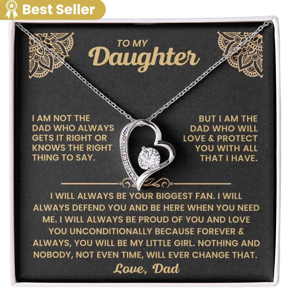 To My Daughter - I Will Love & Protect You - Necklace