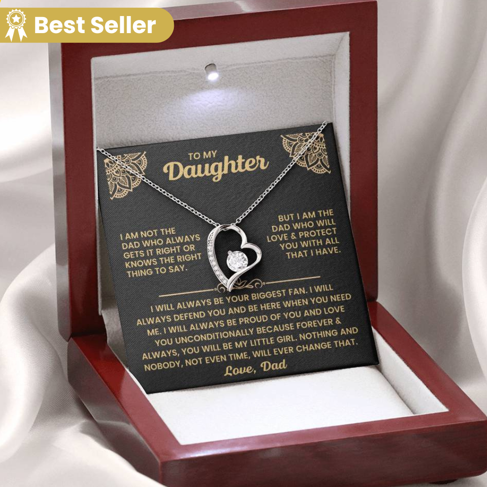 To My Daughter - I Will Love & Protect You - Necklace