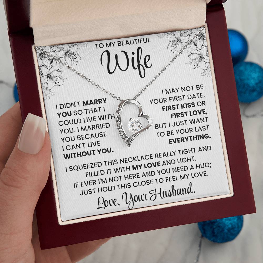 To My Beautiful Wife – Elegant Necklace Gift Set | Romantic Jewellery for Wife