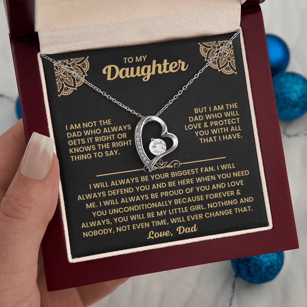 To My Daughter - I Will Love & Protect You - Necklace