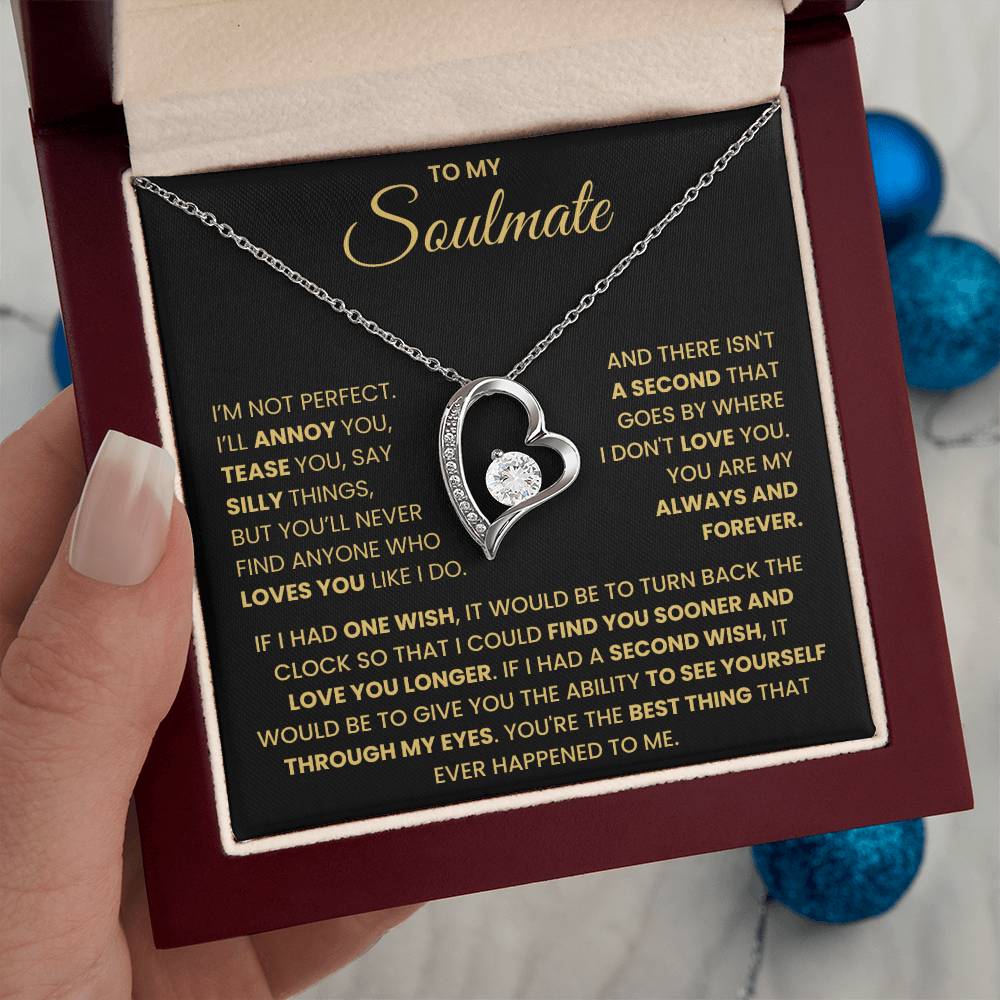 Luxoz To My Soulmate Heart Necklace Gift Set Lux221