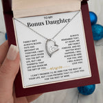 To My Bonus Daughter - I'll Love You For The Rest of Mine - Necklace