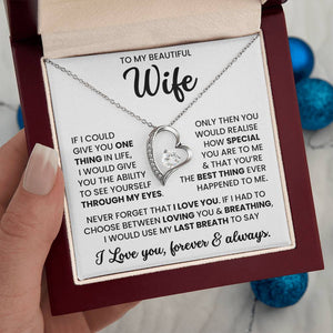 To My Beautiful Wife – Timeless Necklace Jewellery Gift | For Love, Anniversary & Special Moments