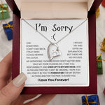 I'm Sorry Necklace For Her- Meaningful Sorry Gift