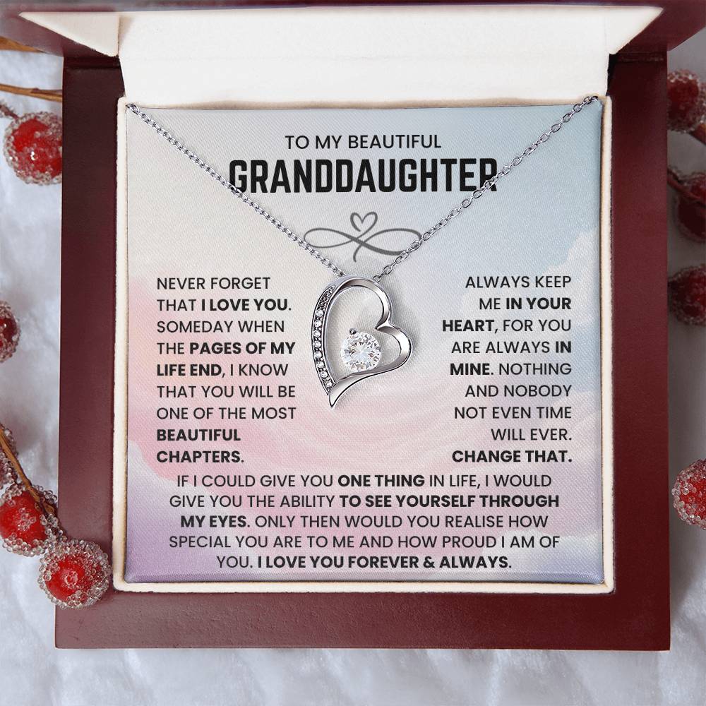 To My Beautiful Granddaughter - You Will Be One of The Most Beautiful Chapters - Necklace