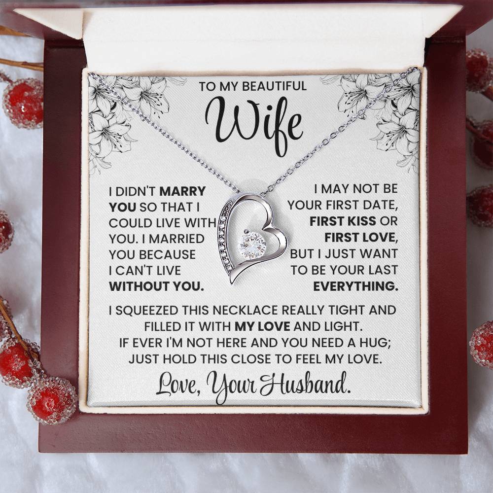 To My Beautiful Wife – Elegant Necklace Gift Set | Romantic Jewellery for Wife