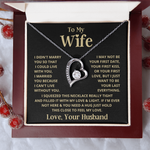 To My Wife Forever Love Necklace Gifts Set