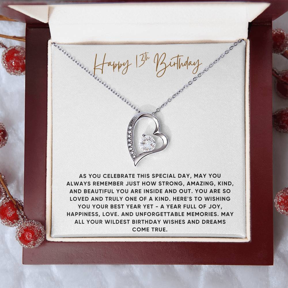 Happy 13th Birthday Gift for Her - Necklace
