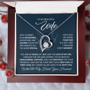 To My Wife - You Are My Rock, My Joy, And The Love of My Life - Necklace