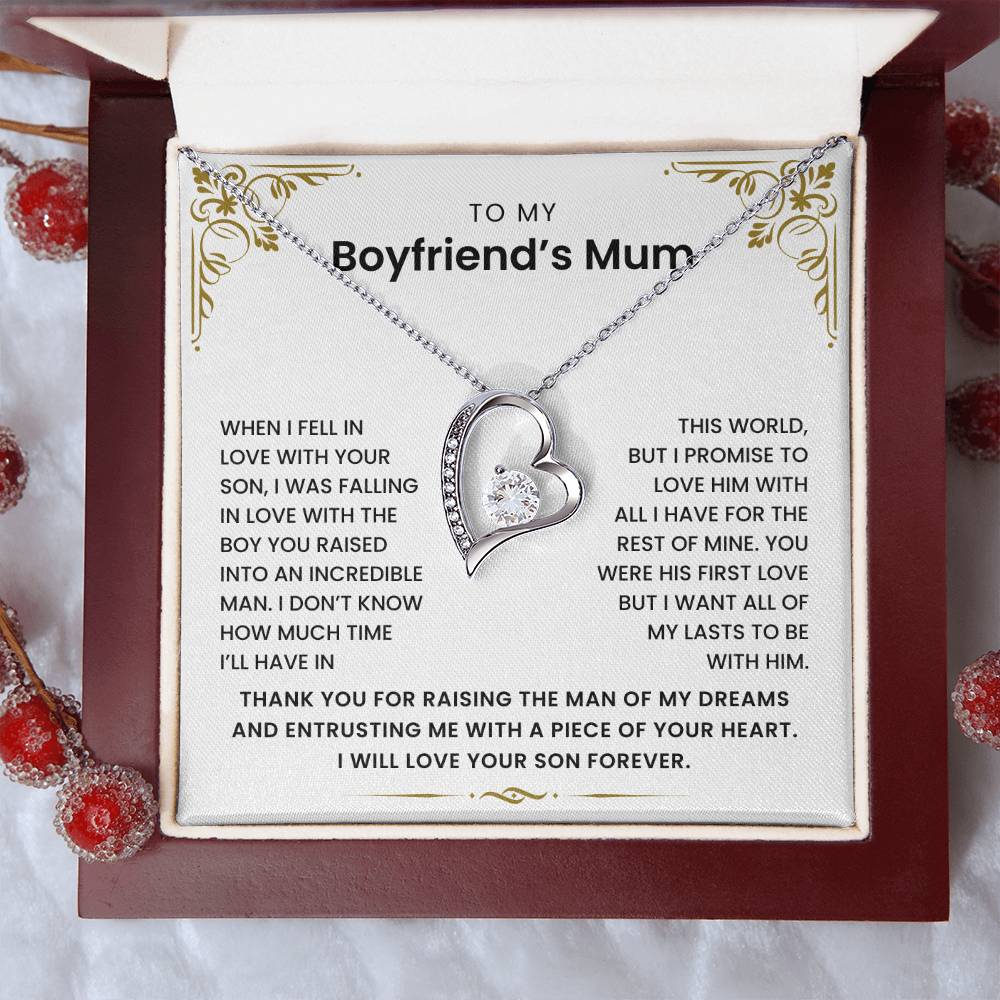 To My Boyfriend's Mum - Thank You for Raising The Man of My Dreams - Necklace