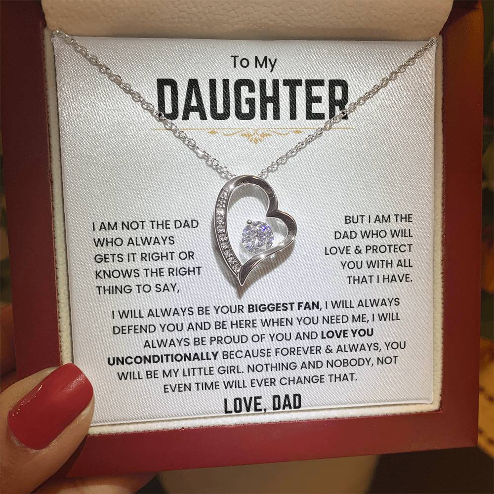 To My Daughter - I Will Always Be Your Biggest Fan - Forever Love Necklace