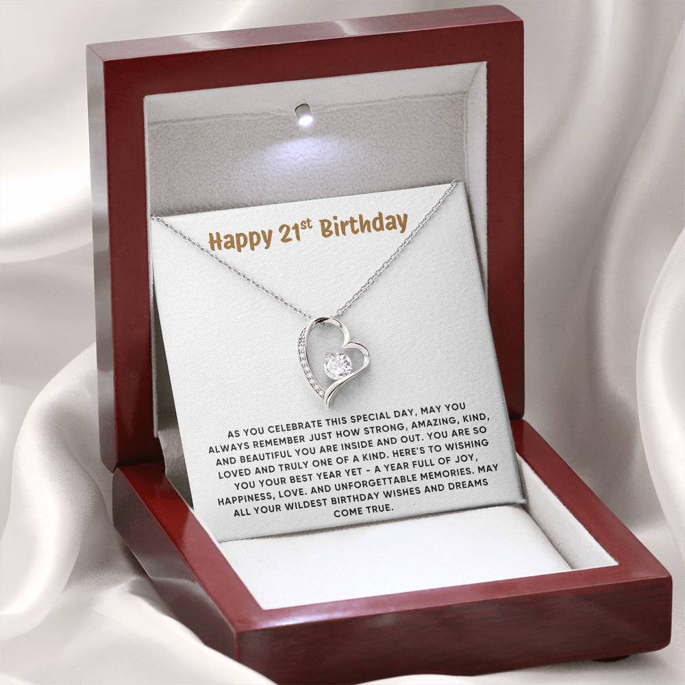 Happy 21st Birthday Gift for Her - Necklace