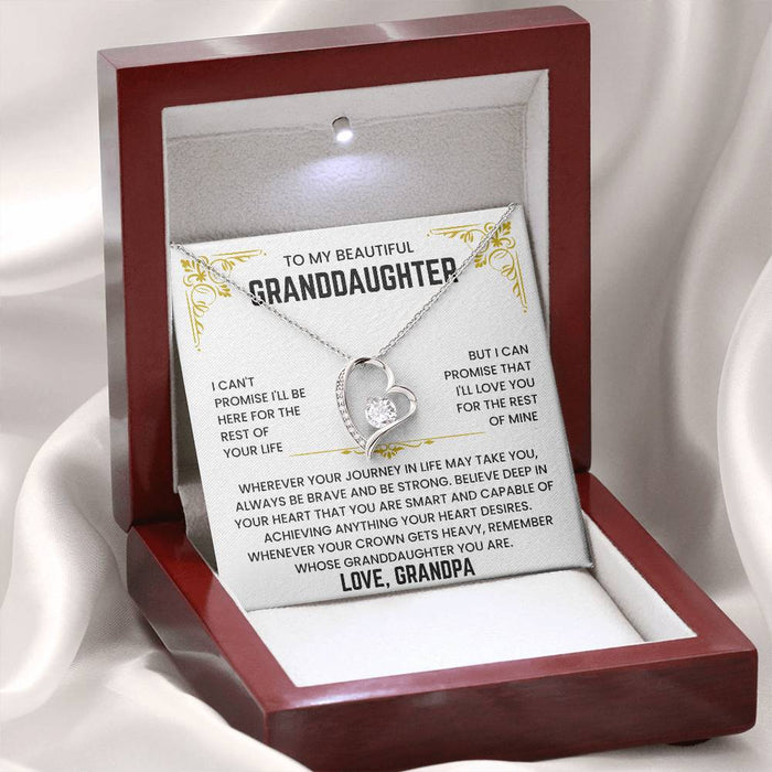 To My Granddaughter - I'll Love You For The Rest of Mine - Necklace