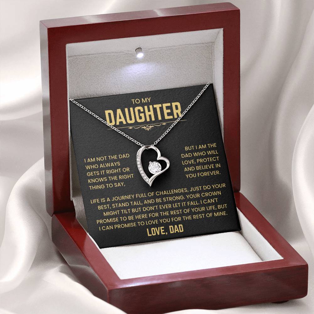 To My Daughter - I Will Love You For The Rest of Mine - Necklace
