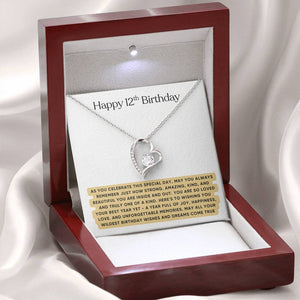 Happy 12th Birthday Gift for Her - Necklace
