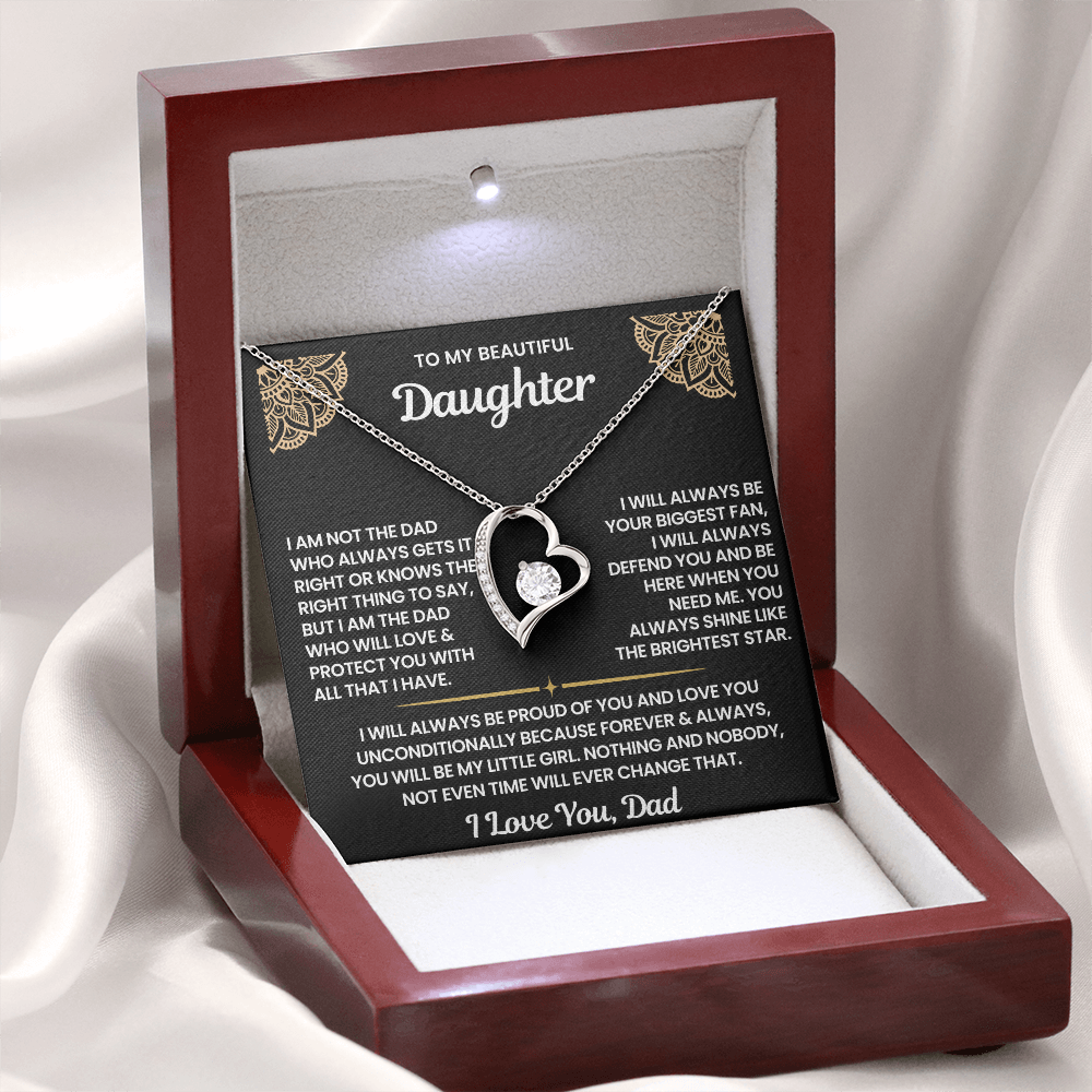 To My Daughter Necklace Gift Set from Dad | Lux321