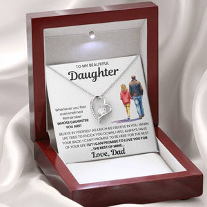To My Beautiful Daughter - I Will Love You for The Rest of Mine- Necklace