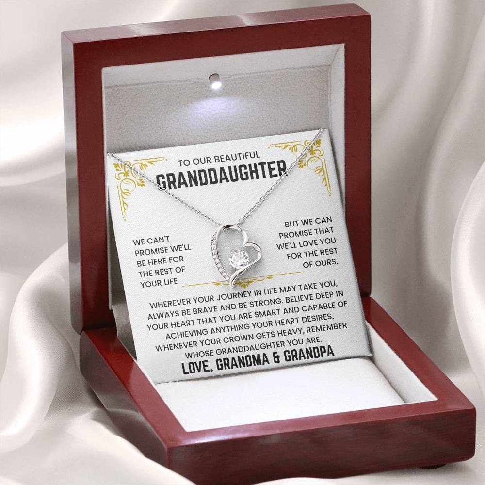 To Our Granddaughter - We'll Love You For The Rest of Mine - Necklace