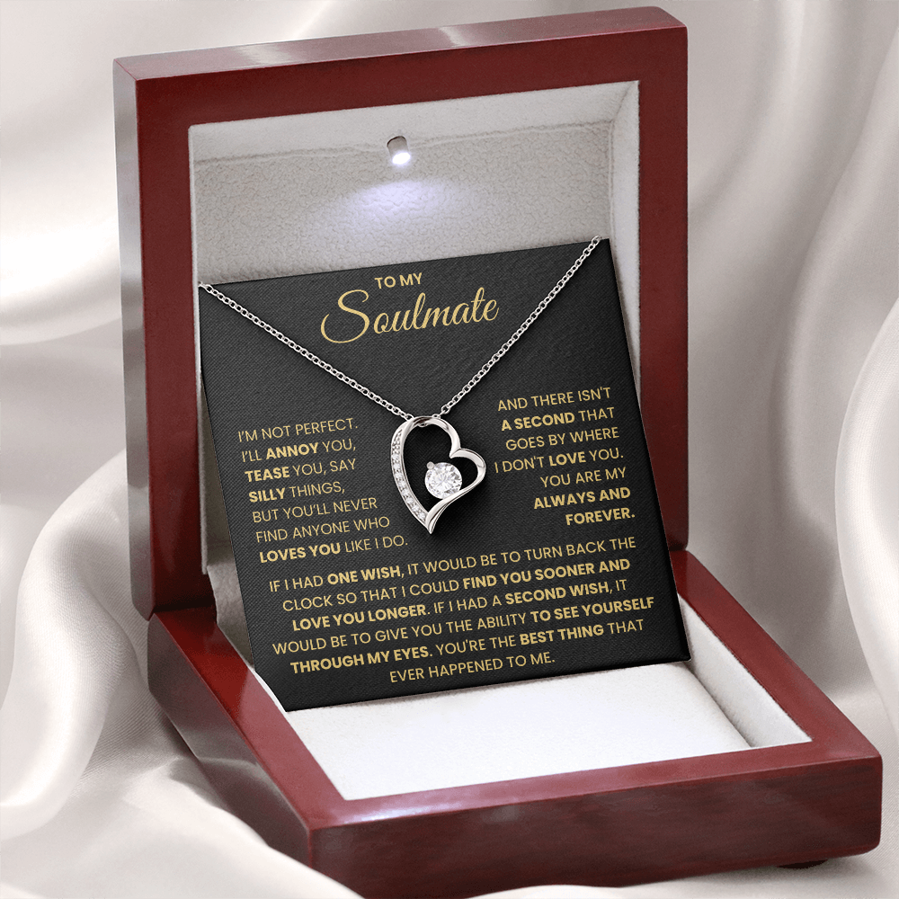 Luxoz To My Soulmate Heart Necklace Gift Set Lux221
