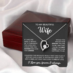 To My Beautiful Wife – Sentimental Jewellery Set | Meaningful Gift for Wife