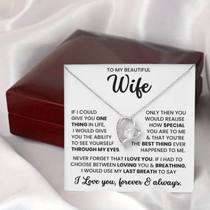 To My Beautiful Wife – Timeless Necklace Jewellery Gift | For Love, Anniversary & Special Moments