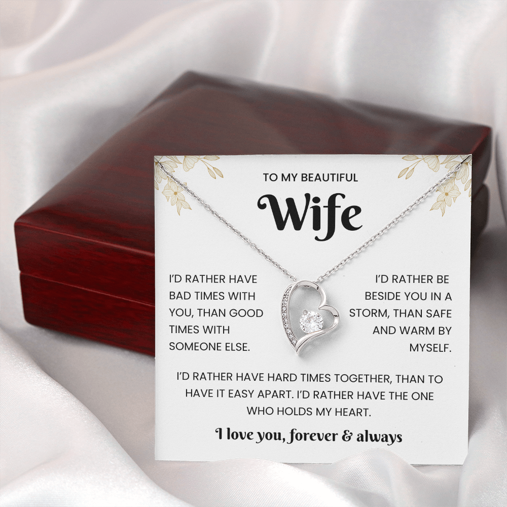 To My Beautiful Wife – Sparkling Jewellery Gift Set with Message Card