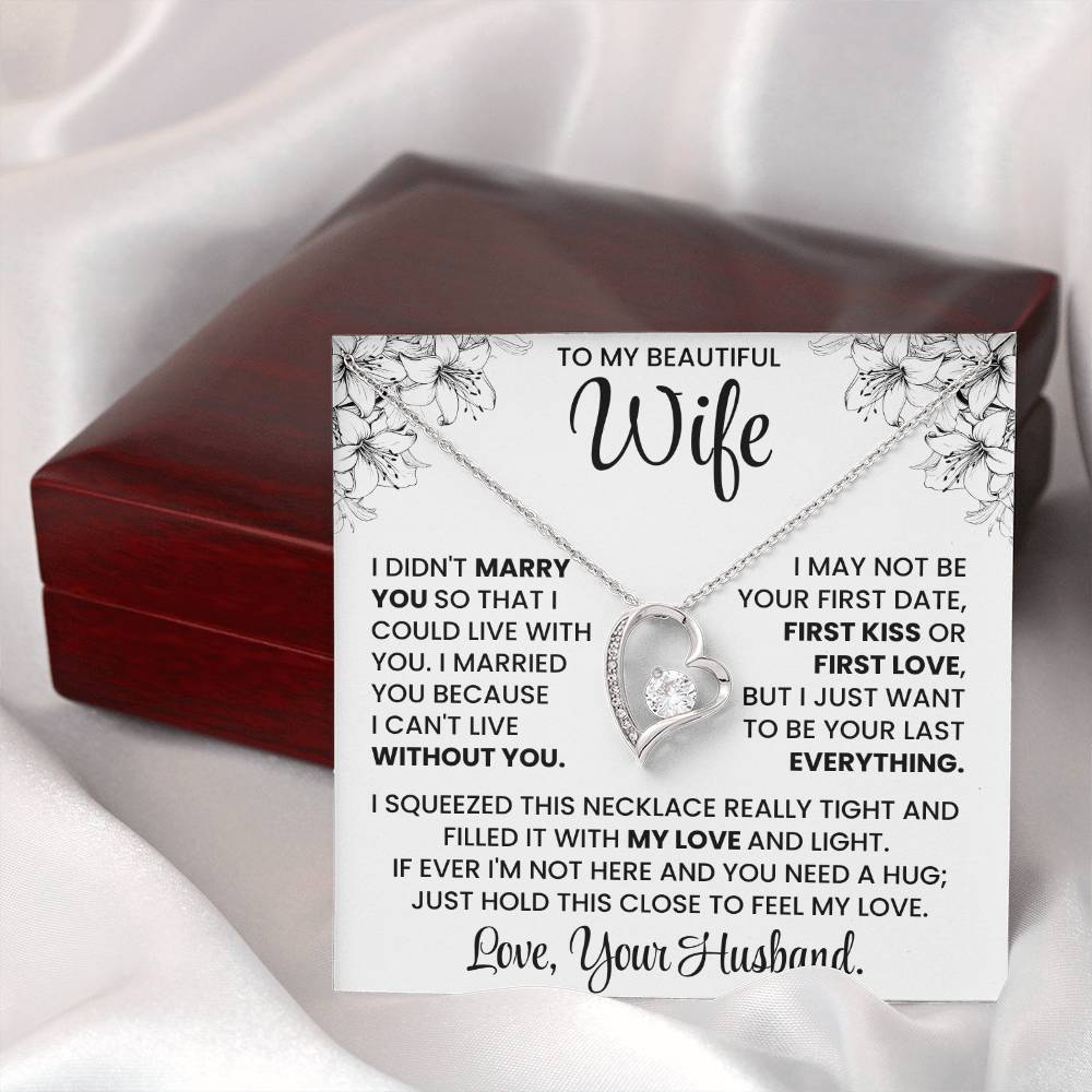 To My Beautiful Wife – Elegant Necklace Gift Set | Romantic Jewellery for Wife