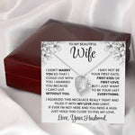 To My Beautiful Wife – Elegant Necklace Gift Set | Romantic Jewellery for Wife
