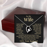 To My Wife Forever Love Necklace Gifts Set