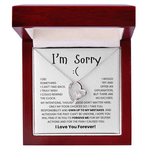 I'm Sorry Necklace For Her- Meaningful Sorry Gift