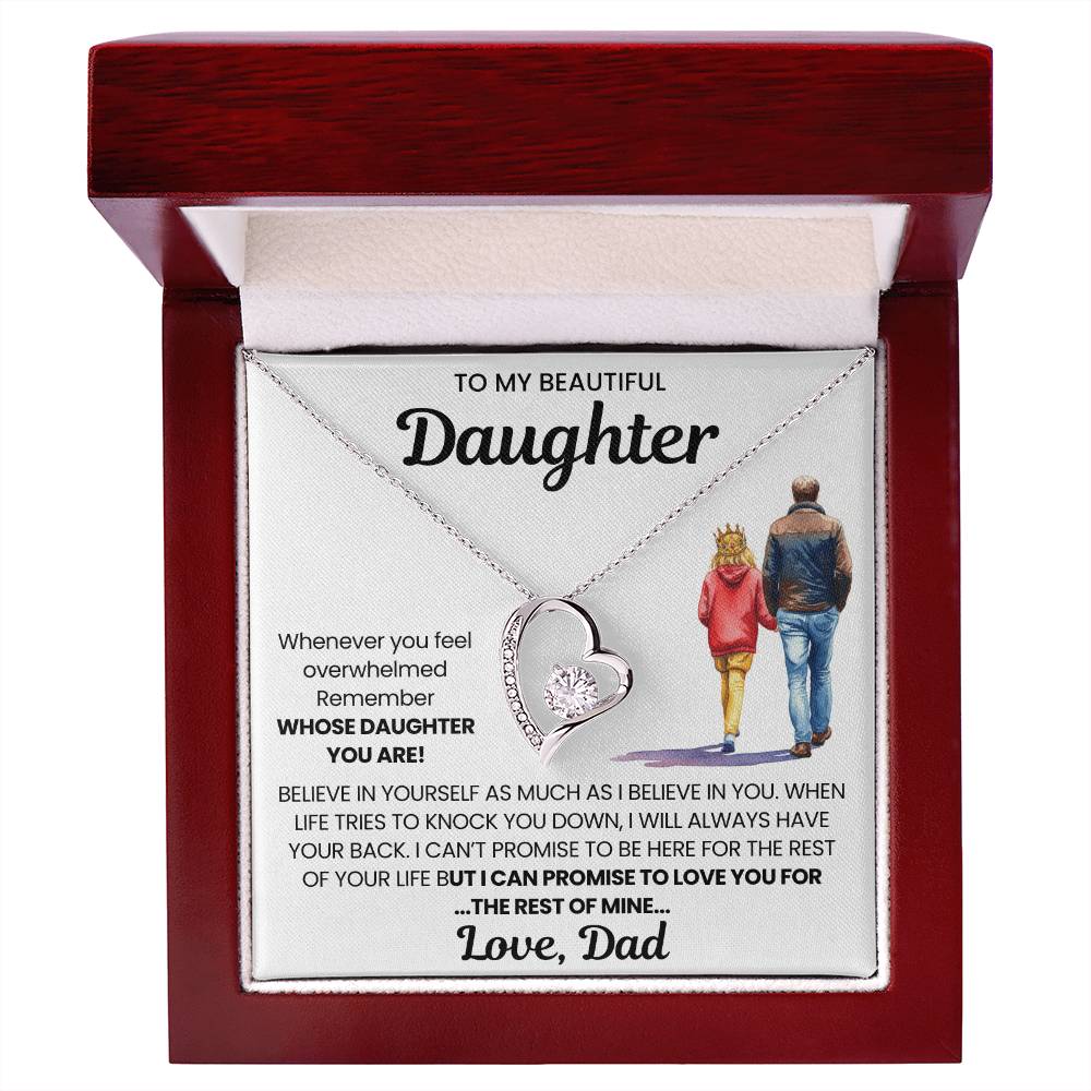 To My Beautiful Daughter - I Will Love You for The Rest of Mine- Necklace