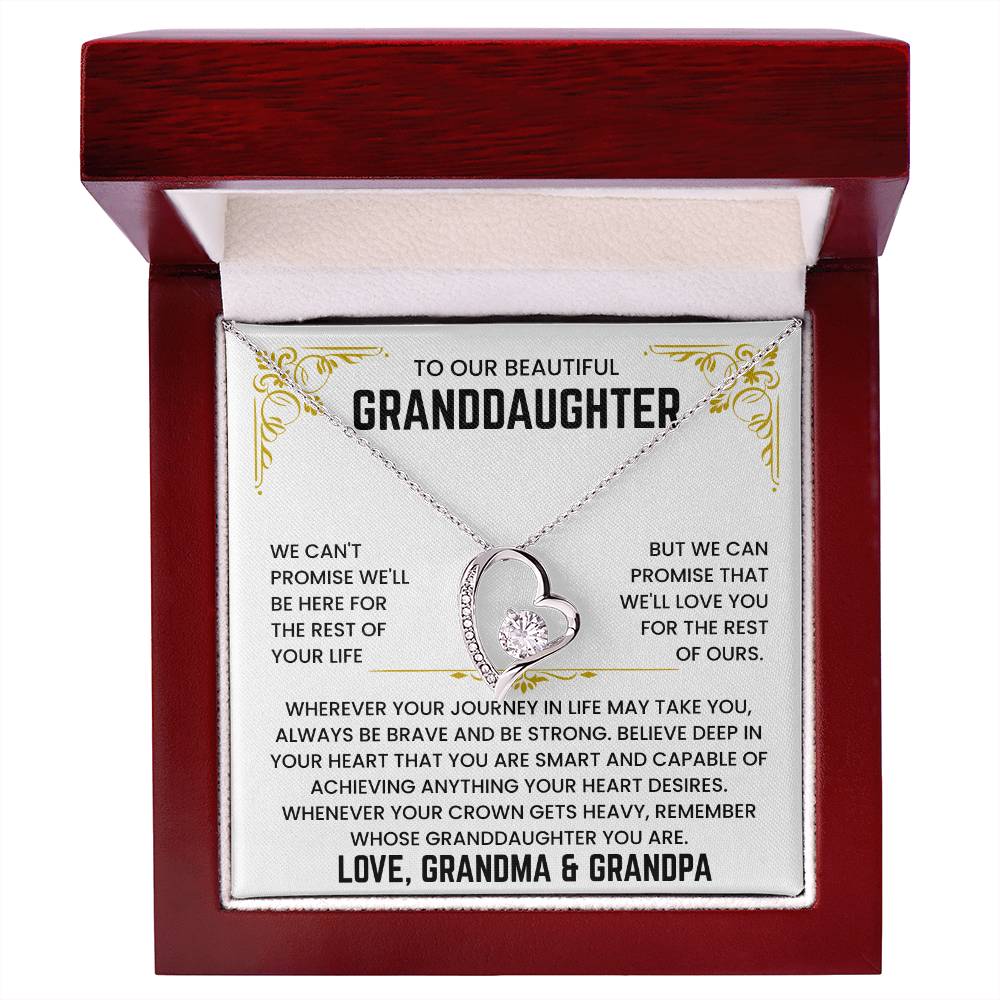 To Our Granddaughter - We'll Love You For The Rest of Mine - Necklace