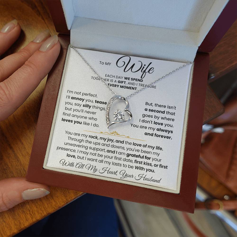 To My Wife - You Are My Rock, My Joy, and The Love of My Life - Necklace
