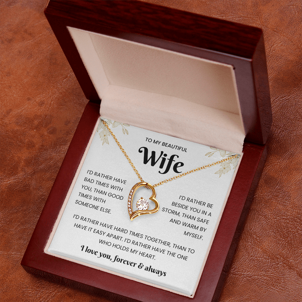 To My Beautiful Wife – Sparkling Jewellery Gift Set with Message Card