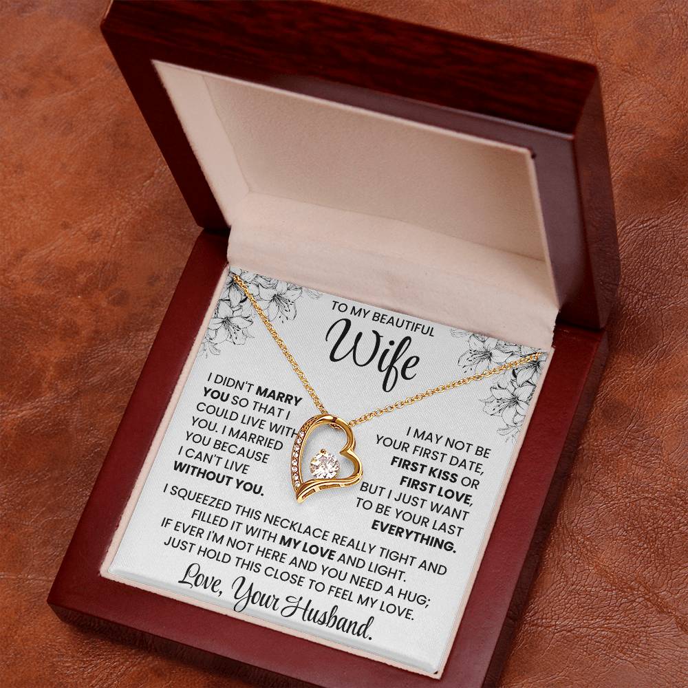 To My Beautiful Wife – Elegant Necklace Gift Set | Romantic Jewellery for Wife