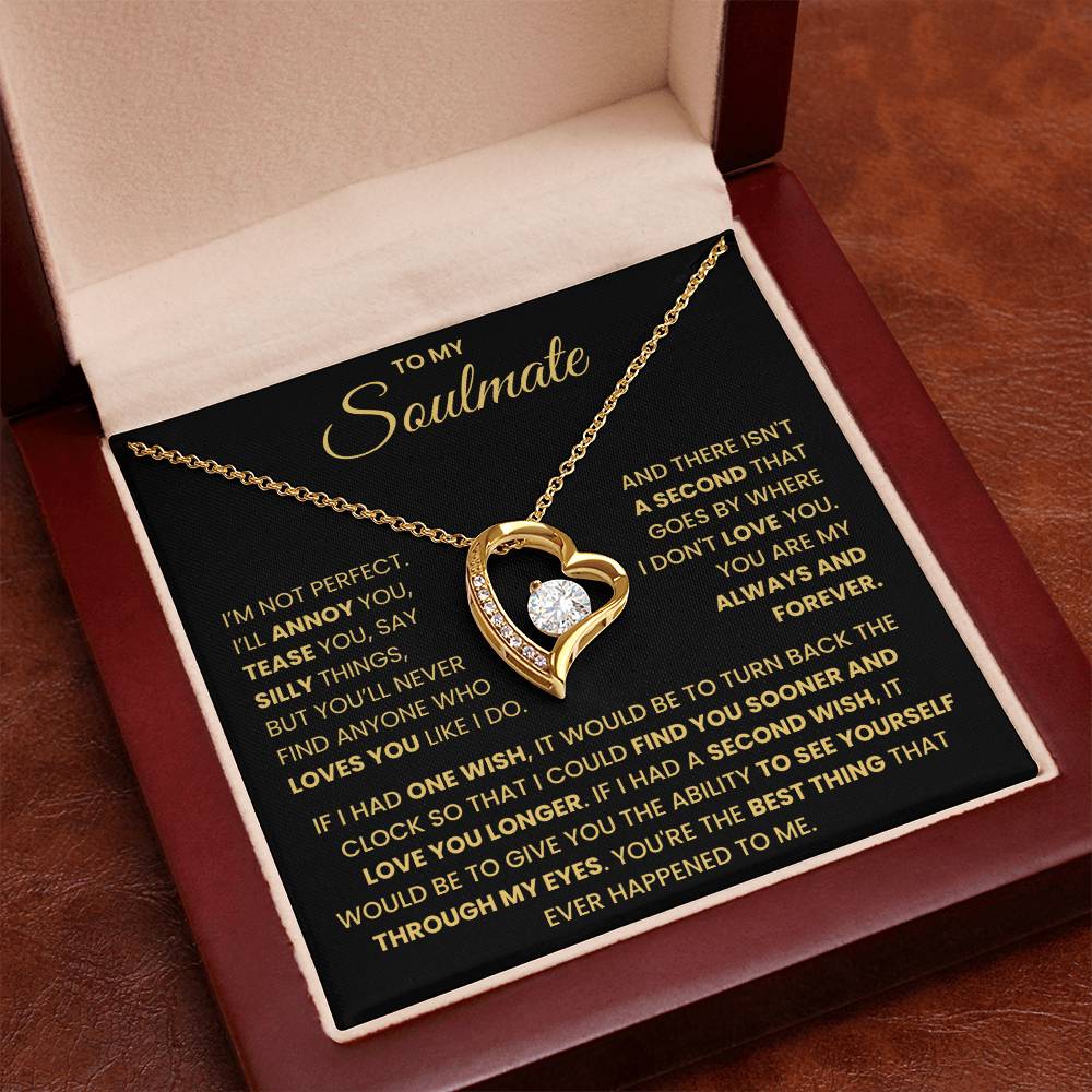 Luxoz To My Soulmate Heart Necklace Gift Set Lux221
