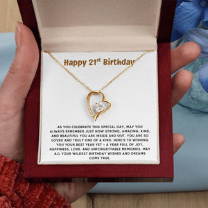 Happy 21st Birthday Gift for Her - Necklace