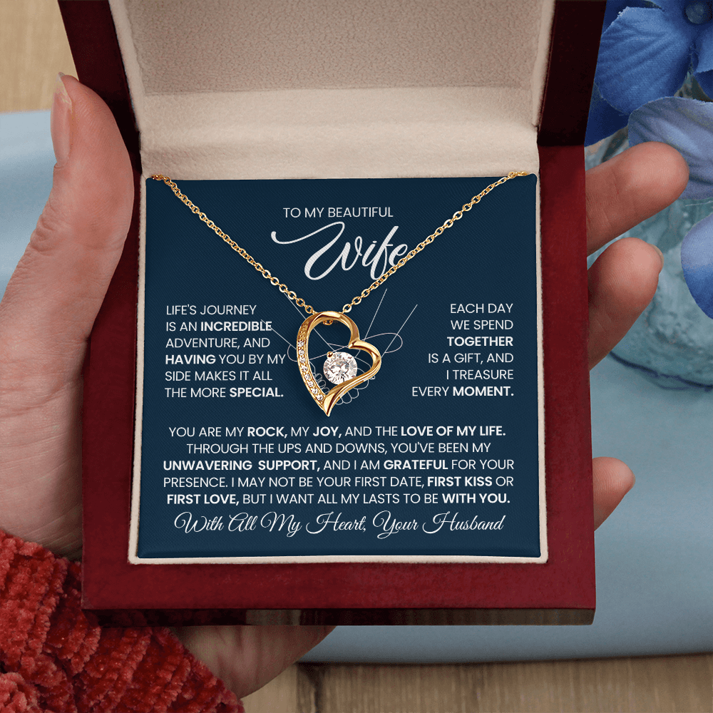To My Wife - You Are My Rock, My Joy, And The Love of My Life - Necklace
