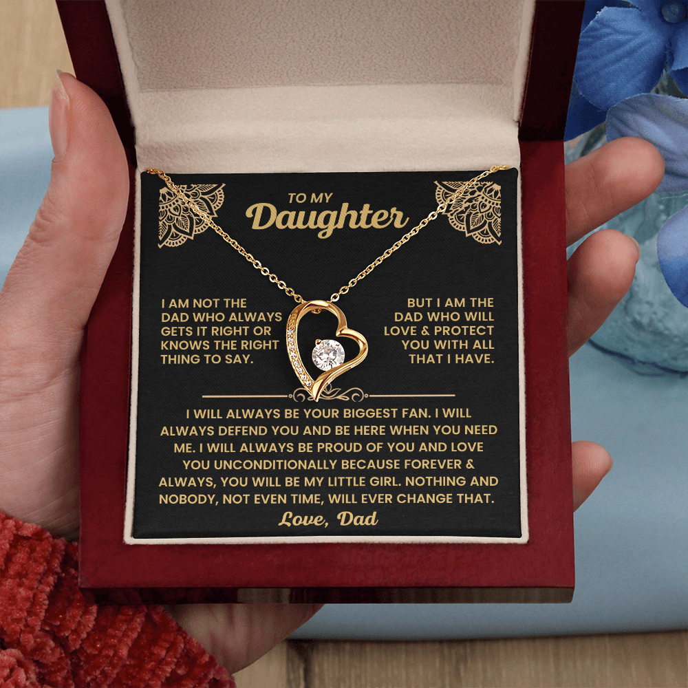 To My Daughter - I Will Love & Protect You - Necklace