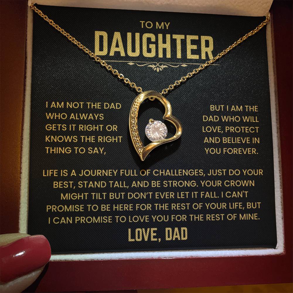 To My Daughter - I Will Love You For The Rest of Mine - Necklace