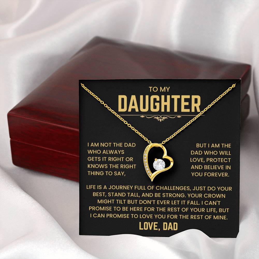 To My Daughter - I Will Love You For The Rest of Mine - Necklace