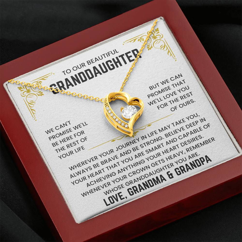To Our Granddaughter - We'll Love You For The Rest of Mine - Necklace