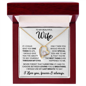 To My Beautiful Wife – Timeless Necklace Jewellery Gift | For Love, Anniversary & Special Moments