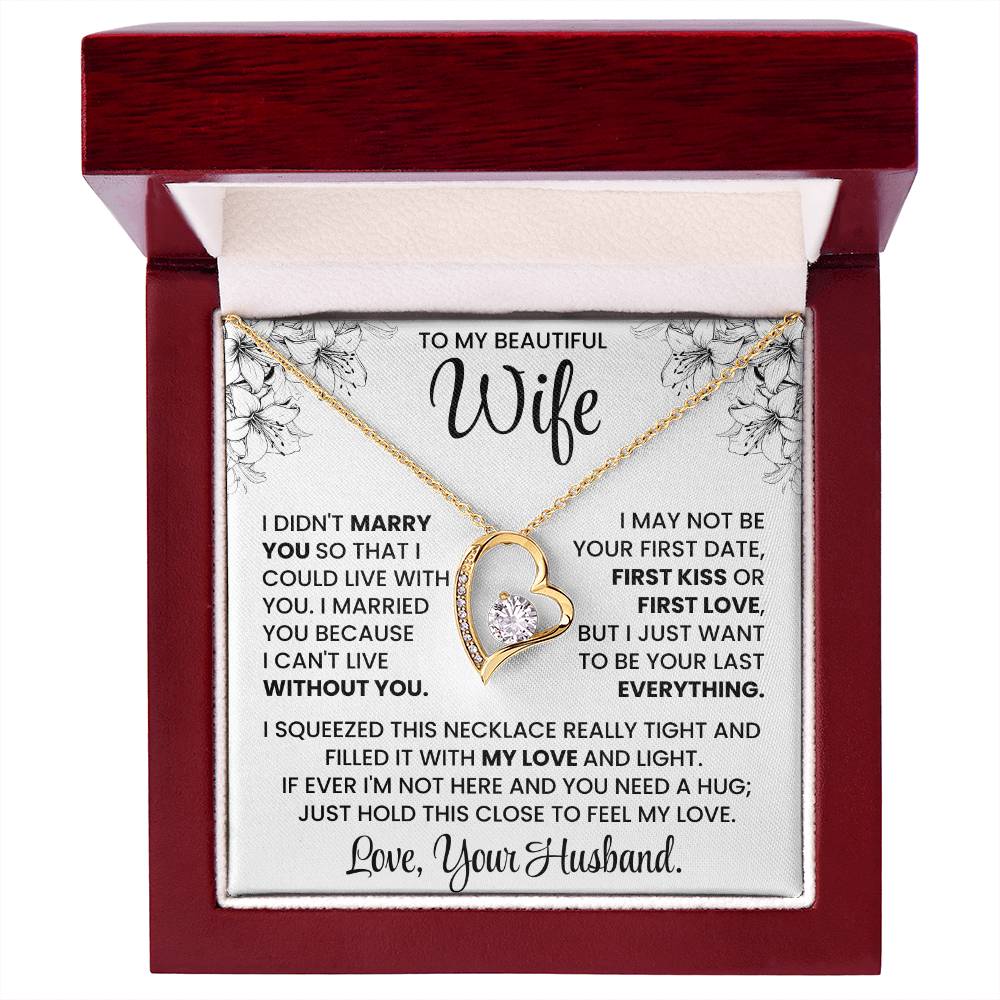 To My Beautiful Wife – Elegant Necklace Gift Set | Romantic Jewellery for Wife