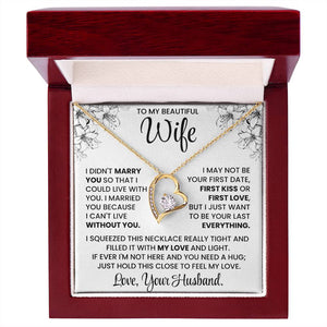 To My Beautiful Wife – Elegant Necklace Gift Set | Romantic Jewellery for Wife