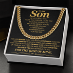 To My Son - I Will Love You, Believe In You and Be Proud of You - Necklace