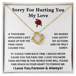 I Love You I'm Sorry Gift For Her, Apology Gift For Her - Love Knot Necklace