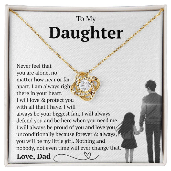 To My Daughter - You Will Always Be My Baby Girls - Love Knot Necklace