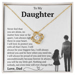 To My Daughter - You Will Always Be My Baby Girls - Love Knot Necklace