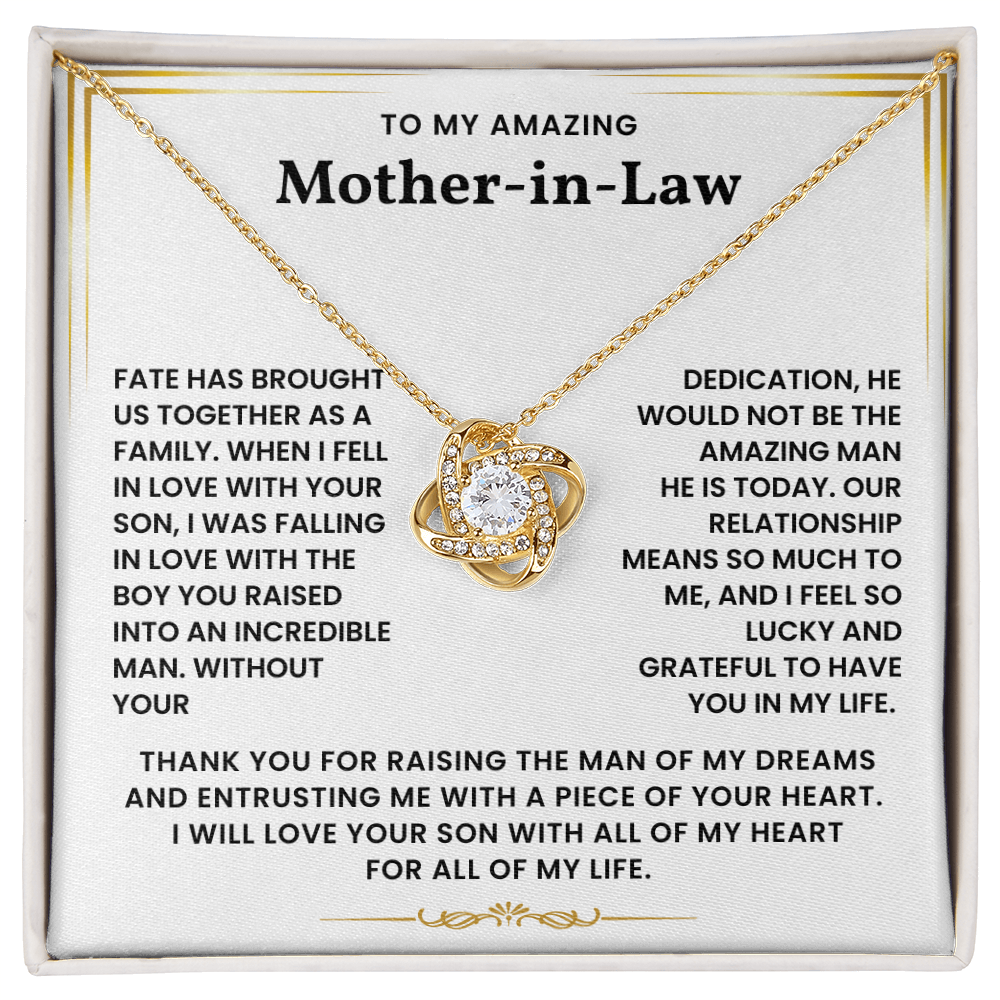 To My Amazing Mother In Law - I Feel So Lucky and Grateful To Have You In My Life - Necklace